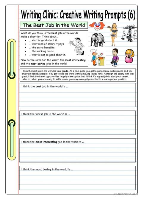 Creative Writing Worksheets For Adults Printable Worksheets