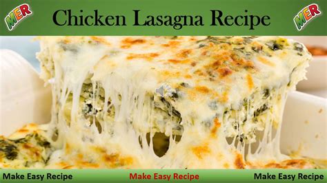 Chicken Lasagna Recipe Youtube