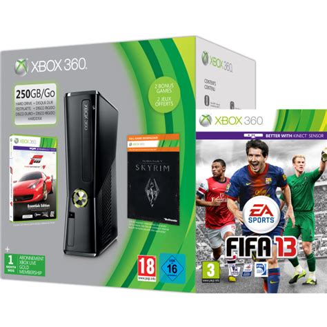 Xbox 360 250gb Holiday Fifa Bundle Includes Fifa 13 Forza 4