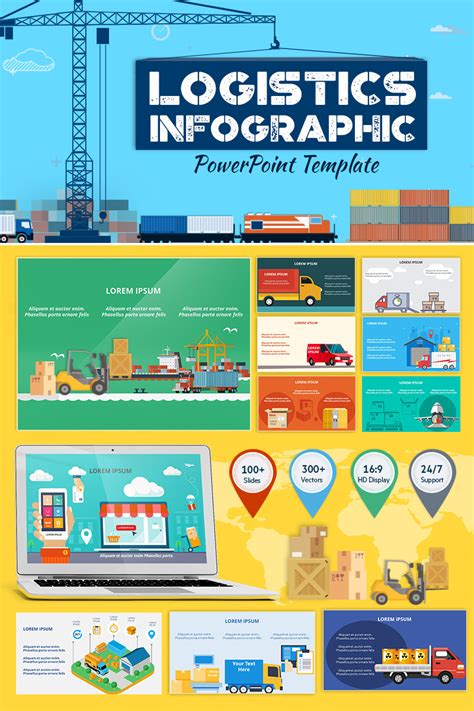 Template 71324 Logistics Infographic Set Powerpoint Template Website