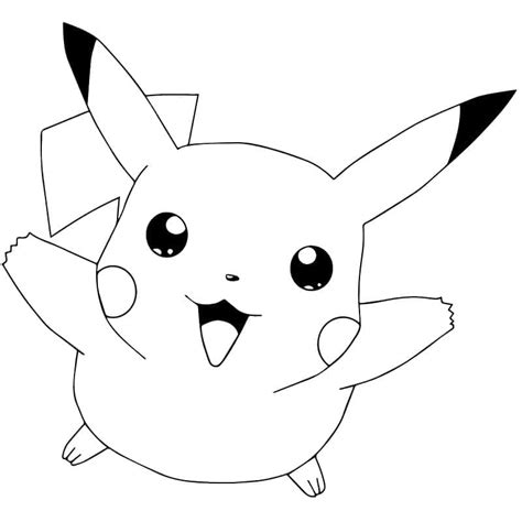 Målarbild Pikachu I Pokémon Skiv Ut Gratis På