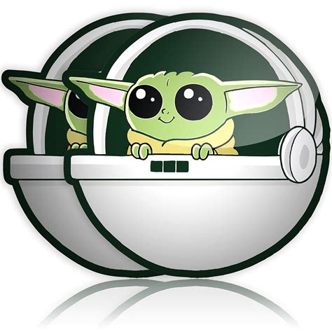 Buy Baby Yoda Car Decals 2 Pack Super Cute Mandalorian Stickers For