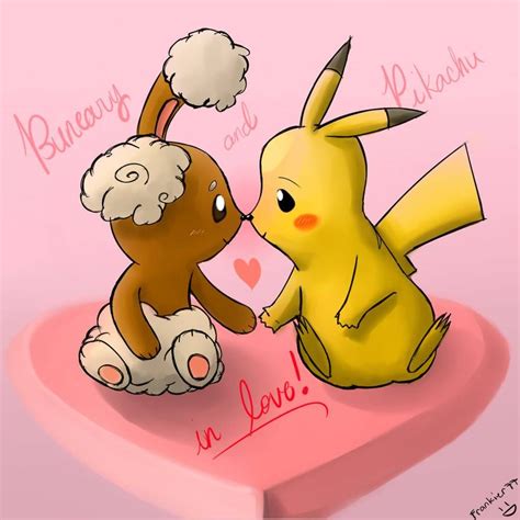 Pokemon Pikachu N Buneary In Love 3 By