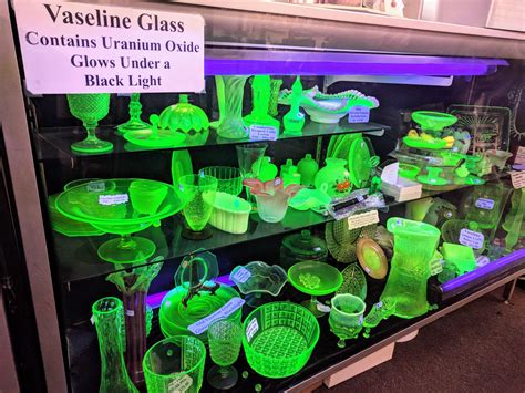 I Came Across A Shop Selling Vaseline Glass That Glows Under Uv Light Because It Contains