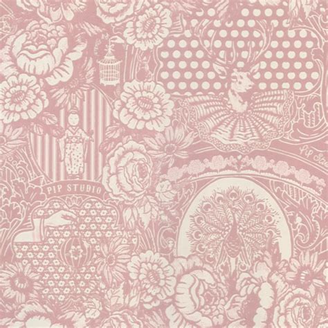 45 Pink Flocked Wallpaper Wallpapersafari