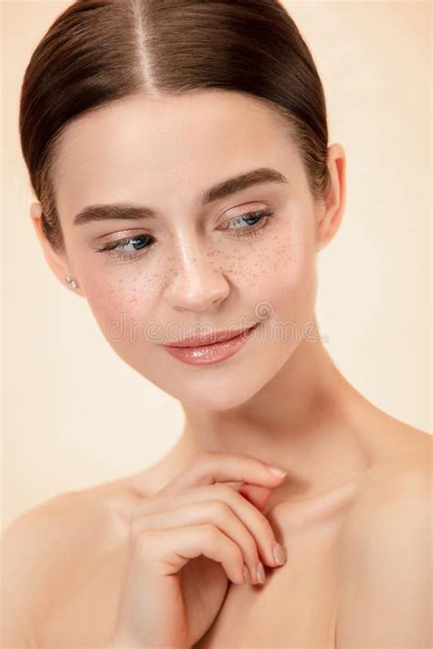 Beautiful Female Face Perfect Skin Stock Photo Image Of Makeup Girl