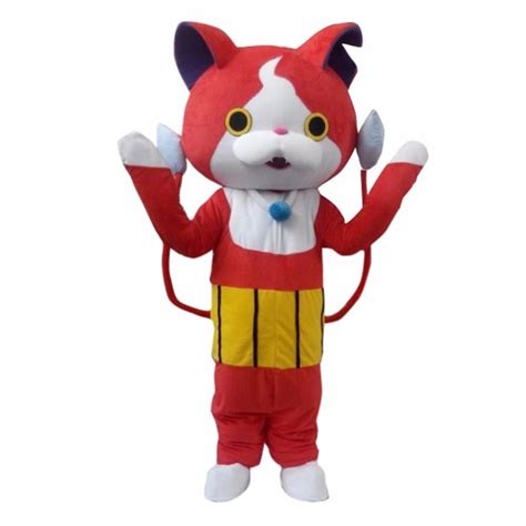 Unisex Mascot Costume Youkai Watch Jibanyan Red Cat Cartoon Mascot Costume For Christmas Party