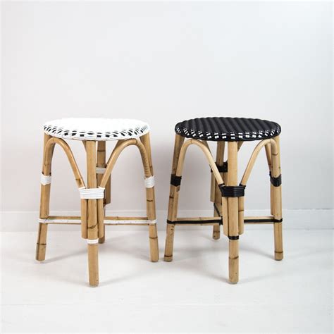 Sale ends in 3 days. Rattan Stool (white with black weave) | Rattan stool ...