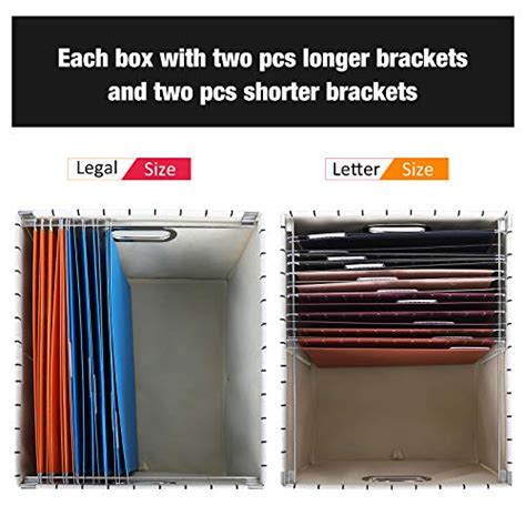 Upgraded Collapsible Hanging File Storage Boxes With Smooth Sliding