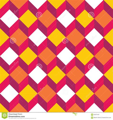 Vector Modern Seamless Colorful Geometry Square Pattern