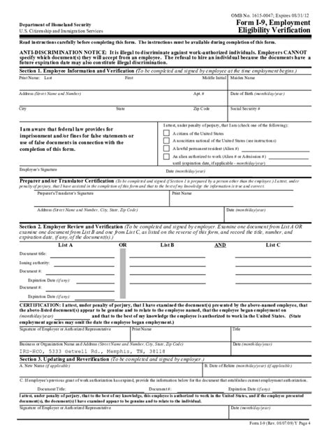I 9 Form 2022 Pdf Fill Out And Sign Online Dochub