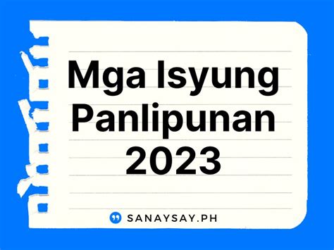 5 Halimbawa Ng Isyung Panlipunan Sa Pilipinas 2024 Sanaysay