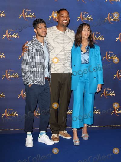Photos And Pictures Londonuk Mena Massoud Will Smith And Naomi Scott At The Aladdin Cast