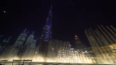 4k The Dubai Fountain Show Nessun Dorma Youtube