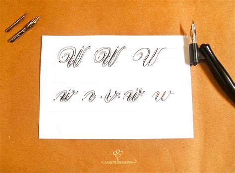 Caligrafía Copperplate ¿cómo Escribir La Letra W Aracelyasmine