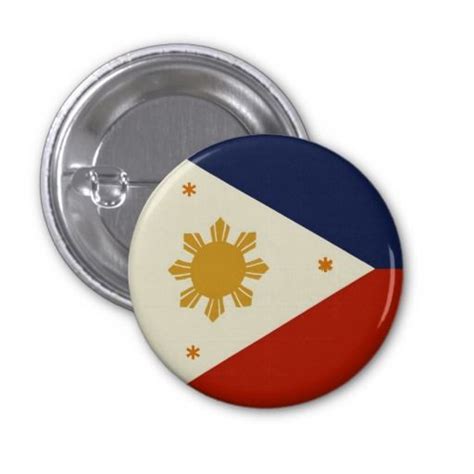 Philippines Flag Pinback Button Zazzle Philippine Flag Buttons