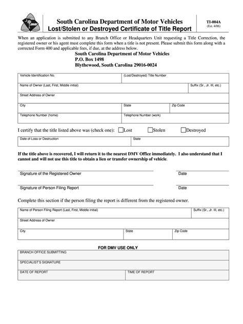 Carolina Title Application Fill Out And Sign Online Dochub