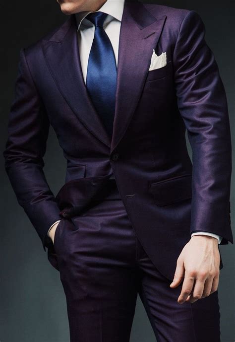 Men Stylish 2 Piece Purple Suit Men Business Suit Men Dinner Etsy