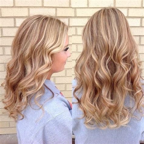 Golden Blonde With Strawberry Lowlights And Platinum Highlights By