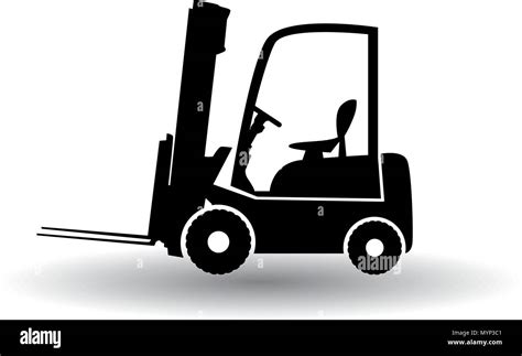 Forklift Truck Silhouette Stock Vector Image And Art Alamy