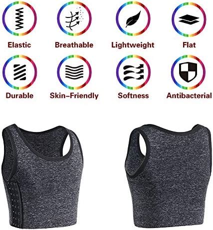 Jarazin Women Tomboy Elastic Band Colors Chest Binder Tank Top Amazon