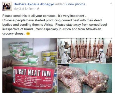 China Denies Selling Human Flesh As Tinned Corned Beef In Zambia In