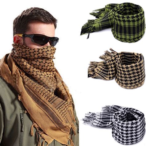 thefound fashion mens new keffiyeh shemagh army military tactical arab desert plaid scarf head