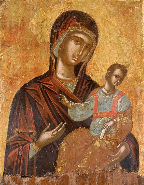 The Virgin Hodegetria Painting By Cretan Workshop Fine Art America