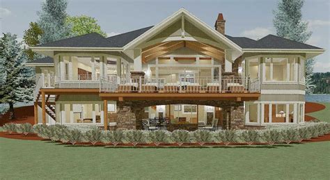 Craftsman Style Lake House Plans Many Of The Gingerbread Details Of
