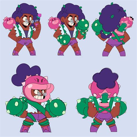 All Rosa Concept And Transformation Credits Pawchaw Brawlstars