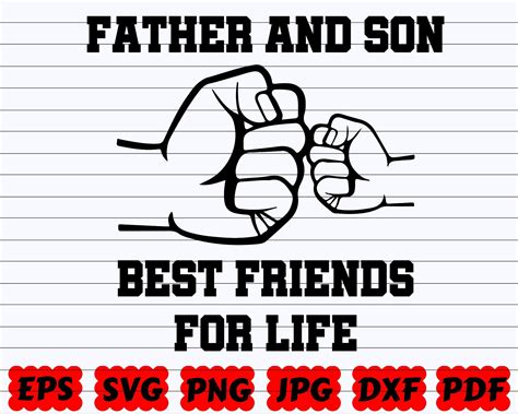 Father And Son Best Friends For Life Svg Father And Son Svg Etsy In