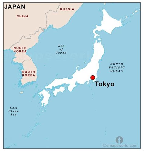 Capital Of Japan Map Feliza Valentine