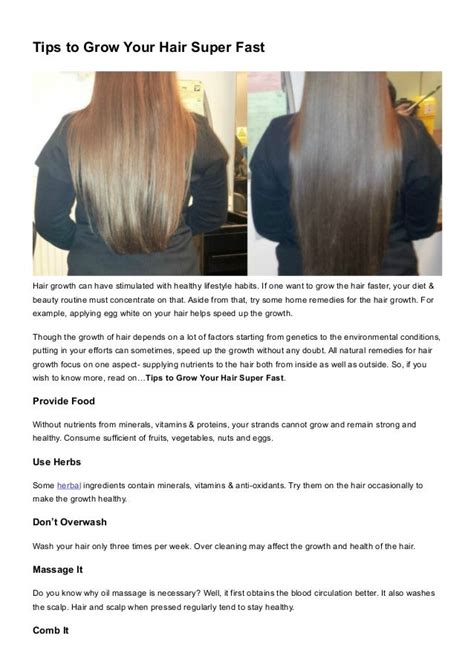 tips to grow your hair super fast