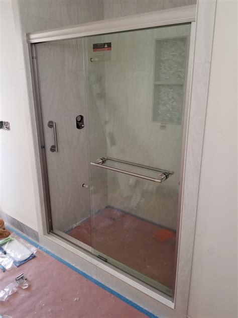 How To Install Glass Shower Doors On Tile Tile Redi Redi Swing 5200