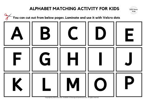 Free Printable Alphabet Matching Worksheets For Toddlers Upper Case