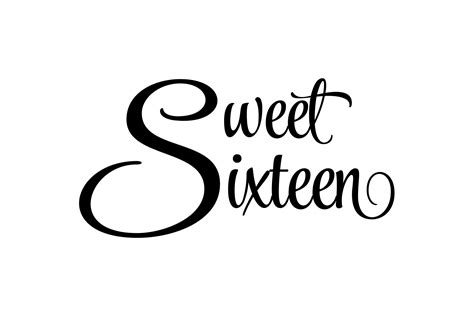 Sweet Sixteen Graphic Cutting Files Svg Grafika Przez Magnolia Blooms