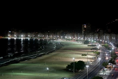 World Most Popular Places Rio De Janeiro Beach Brazil At Night