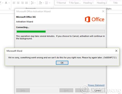 4 Steps To Fix Error 0x8004fc12 When Activating Microsoft Office On