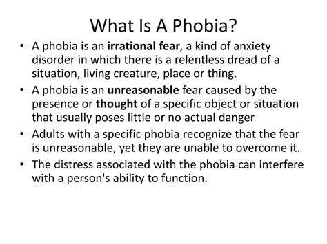 Ppt What Is A Phobia Powerpoint Presentation Free Download Id4487175