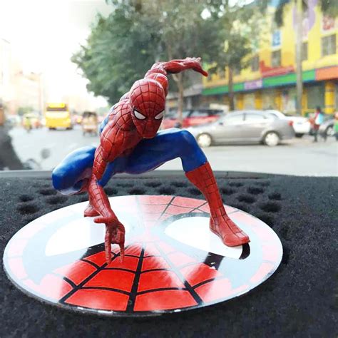 Car Decoration Spiderman 12cm Pvc Spider Man Display Case Action Figure