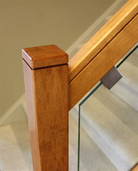 Renovation Maple Railing With Glass Panels Contemporary Staircase