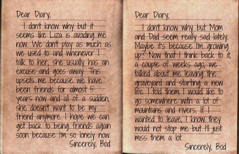 Dear Diary The Graveyard Book