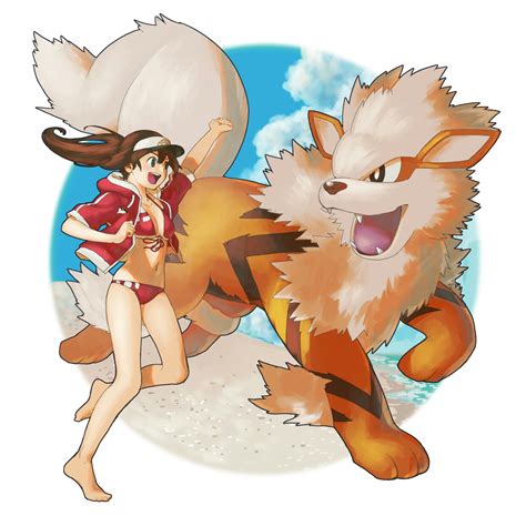 Female Protagonist And Arcanine Pokemon And More Drawn By Nemoto