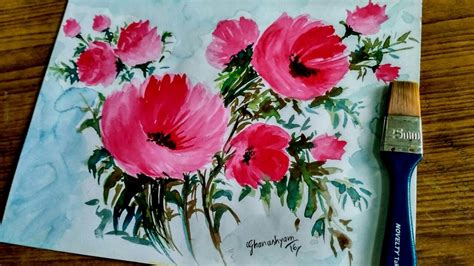 Use a darker purple color in the middle of the flower. How to paint simple flower painting with watercolor ...