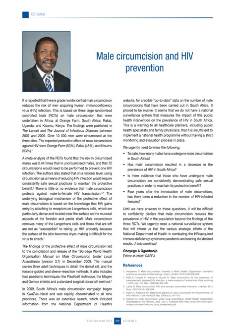 Pdf Male Circumcision And Hiv Prevention