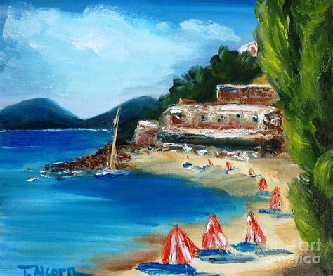 Fishing Village Of Greece Painting By Therese Alcorn