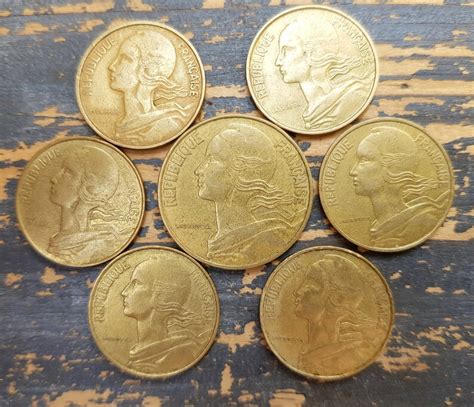 Collectable Coin Set Of 7 Coins France Etsy