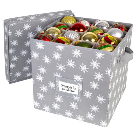 Christmas Ornament Storage Box With Lid Fits Up To 64 3 Ornaments