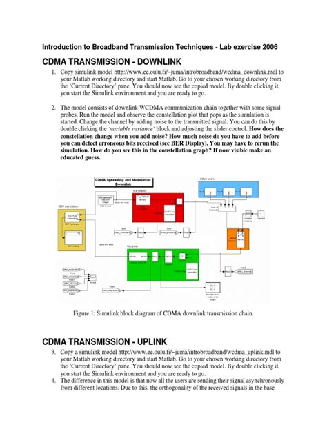 Cdma Transmission Downlink Cdma Pdf Pdf Code Division Multiple