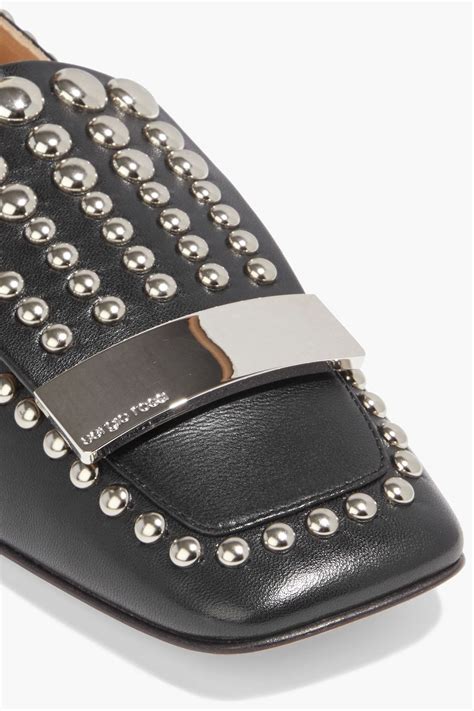 Sergio Rossi Sr1 Studded Leather Loafers The Outnet
